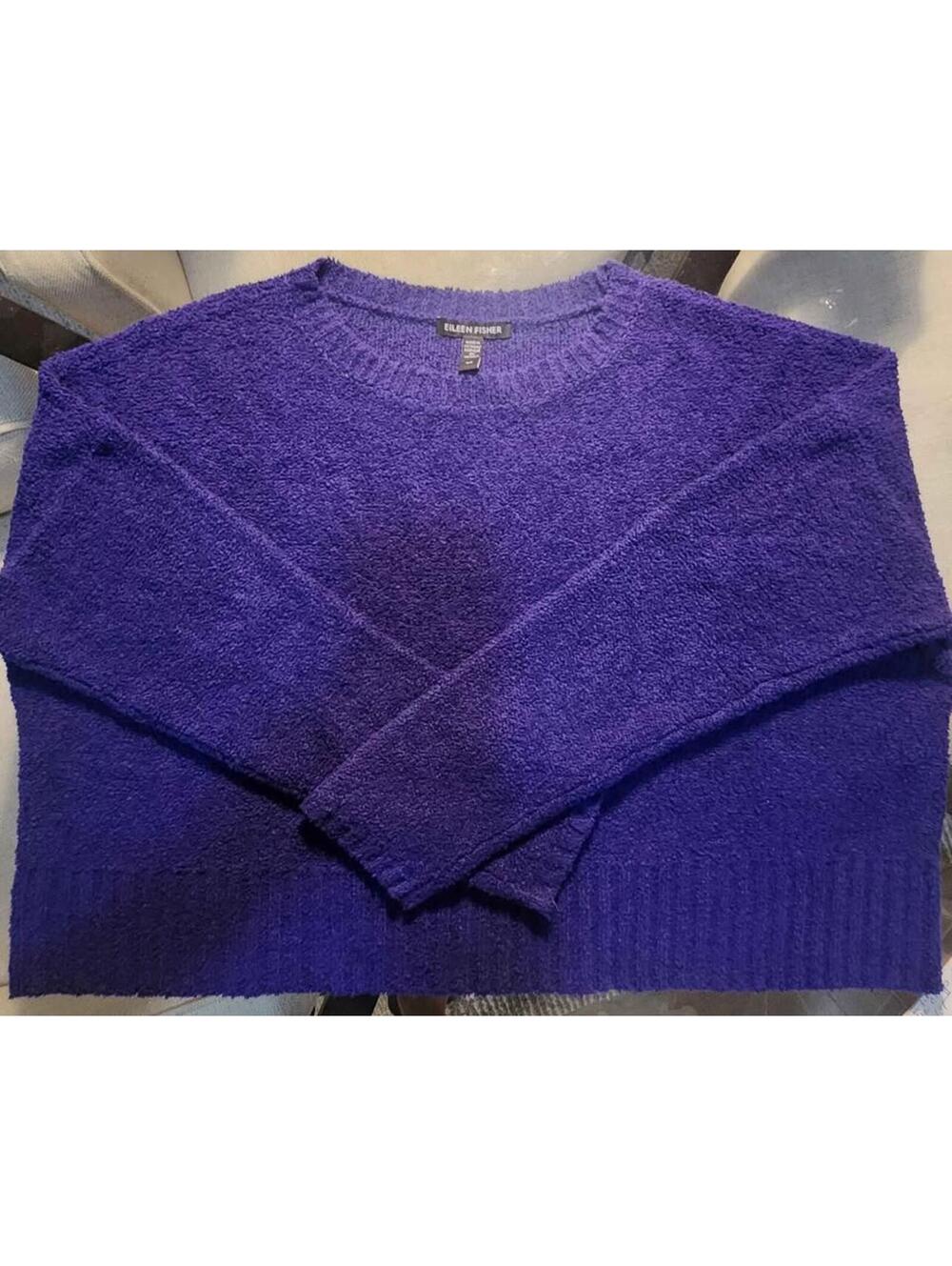 EILEEN FISHER Cropped Boxy Sweater with Drop Shoulder. See Photo 1 for Color.
